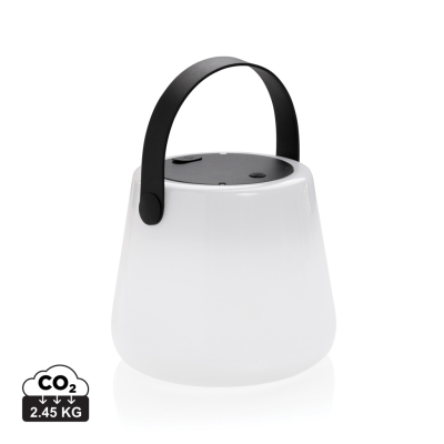 Picture of SOLARGLOW RCS RECYCLED ABS USB-RECHARGEABLE OUTDOOR LIGHT in White.