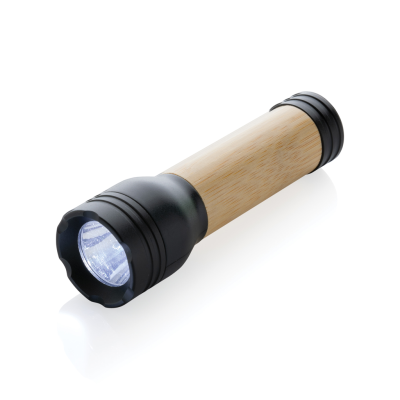 Picture of LUCID 1W RCS CERTIFIED RECYCLED PLASTIC & BAMBOO TORCH in Black, Brown