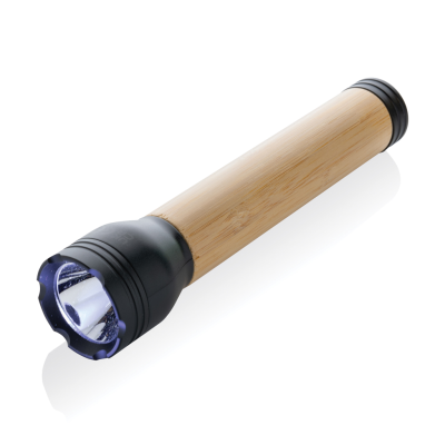 Picture of LUCID 5W RCS CERTIFIED RECYCLED PLASTIC & BAMBOO TORCH in Black, Brown