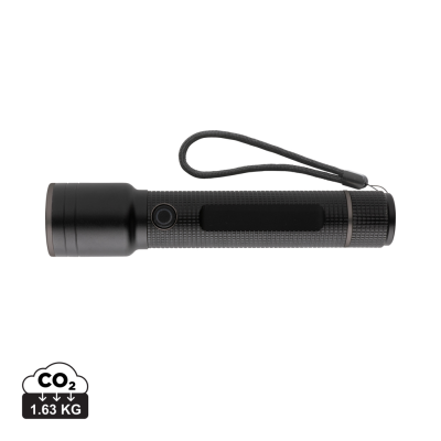 Picture of GEAR x RCS RECYCLED ALUMINUM USB-RECHARGEABLE TORCH LARGE in Black.