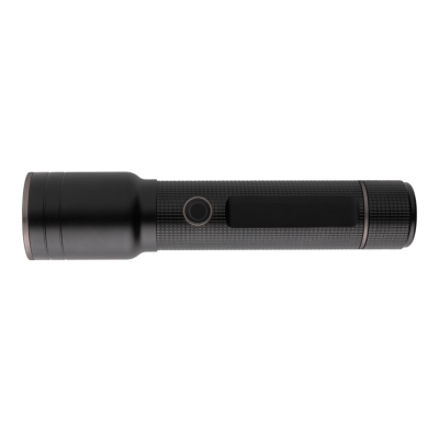 Picture of RCS RECYCLED ALUMINUM USB-RECHARGEABLE HEAVY DUTY TORCH in Black.