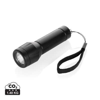 Picture of FLARA RSC RECYCLED PLASTIC USB-RECHARGEABLE TORCH in Black