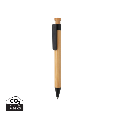 Picture of BAMBOO PEN with Wheatstraw Clip in Black.