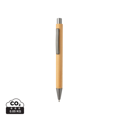 Picture of SLIM DESIGN BAMBOO PEN in Brown.