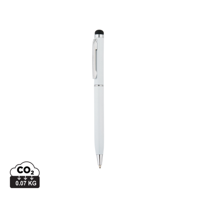 SLIM METAL STYLUS PEN in White.