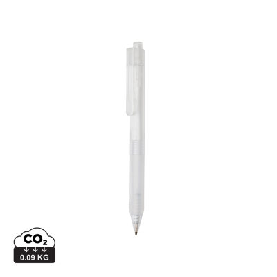 Picture of X9 FROSTED PEN with Silicon Grip in White.