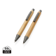 Picture of BAMBOO MODERN PEN SET in Box in Brown