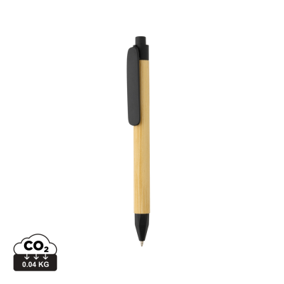 Picture of WRITE RESPONSIBLE RECYCLED PAPER BARREL PEN in Black.