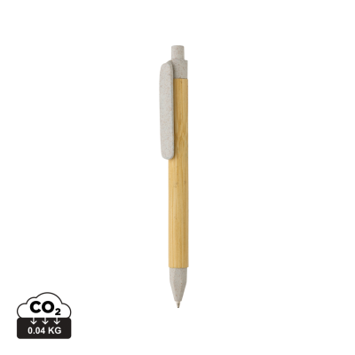 Picture of WRITE RESPONSIBLE RECYCLED PAPER BARREL PEN in Off White.