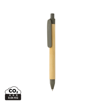 Picture of WRITE RESPONSIBLE RECYCLED PAPER BARREL PEN in Green