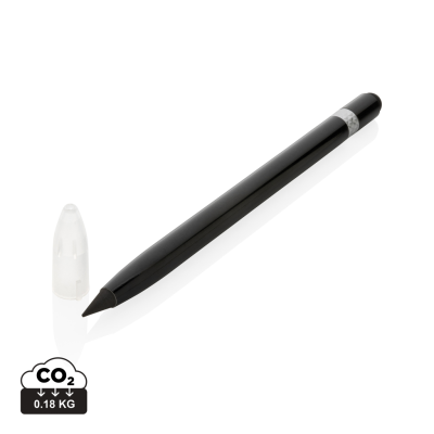 Picture of ALUMINUM INKLESS PEN with Eraser in Black