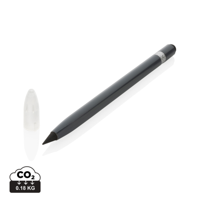 Picture of ALUMINUM INKLESS PEN with Eraser in Grey.