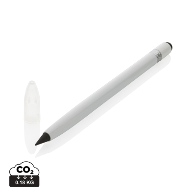 Picture of ALUMINUM INKLESS PEN with Eraser in White
