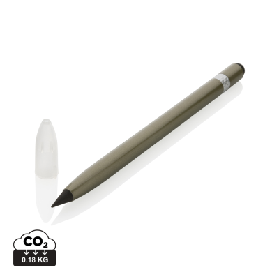 Picture of ALUMINUM INKLESS PEN with Eraser in Green