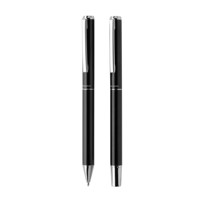 Picture of SWISS PEAK CEDAR RCS CERTIFIED RECYCLED ALUMINUM PEN SET in Black