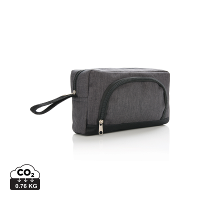 Picture of CLASSIC TWO TONE TOILETRY BAG in Anthracite Grey.