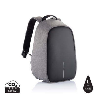 Picture of BOBBY HERO SMALL ANTI-THEFT BACKPACK RUCKSACK in Grey.