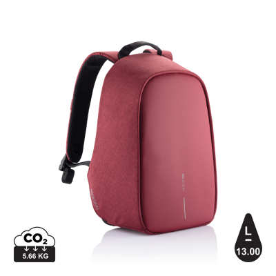 Picture of BOBBY HERO SMALL ANTI-THEFT BACKPACK RUCKSACK in Red.