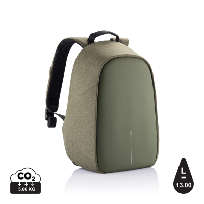 Picture of BOBBY HERO SMALL ANTI-THEFT BACKPACK RUCKSACK in Green.