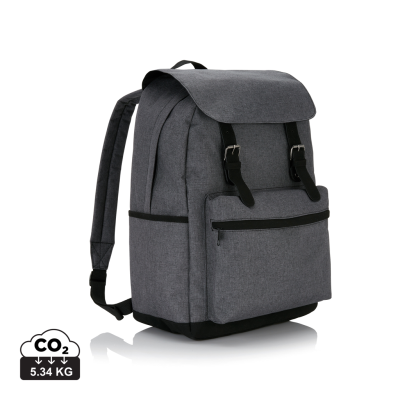 Picture of LAPTOP BACKPACK RUCKSACK with Magnetic Bucklestraps in Grey.