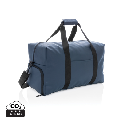 Picture of SMOOTH PU WEEKEND DUFFLE in Navy.