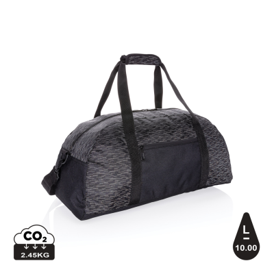 Picture of AWARE™ RPET REFLECTIVE WEEKEND BAG in Black.