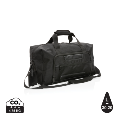 Picture of SWISS PEAK AWARE™ RPET VOYAGER WEEKEND BAG in Black.