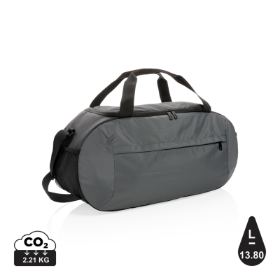 Picture of IMPACT AWARE™ RPET MODERN SPORTS DUFFLE BAG in Anthracite.