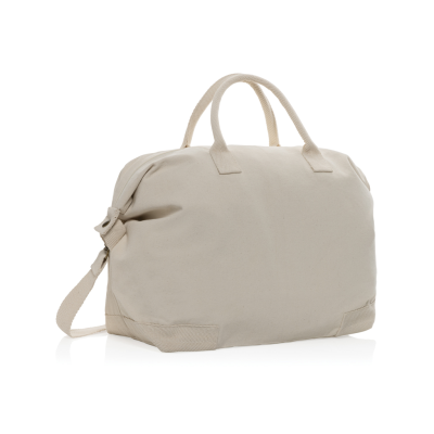 Picture of KEZAR AWARE™ 500 GSM RECYCLED CANVAS DELUXE WEEKEND BAG in Off White