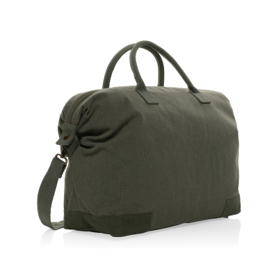 Picture of KEZAR AWARE™ 500 GSM RECYCLED CANVAS DELUXE WEEKEND BAG in Green.