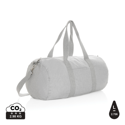 Picture of IMPACT AWARE™ 285GSM RCANVAS DUFFLE BAG UNDYED in Grey.