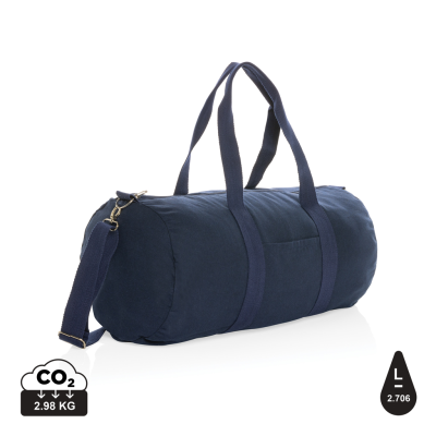 Picture of IMPACT AWARE™ 285GSM RCANVAS DUFFLE BAG UNDYED in Navy