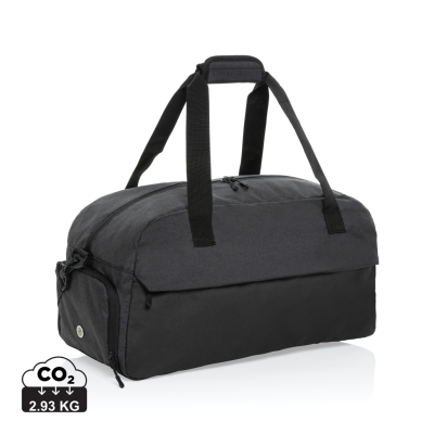 Picture of KAZU AWARE™ RPET BASIC WEEKEND DUFFLE in Black.