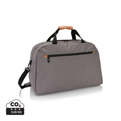 Picture of FASHION DUO TONE TRAVEL BAG PVC FREE in Grey.