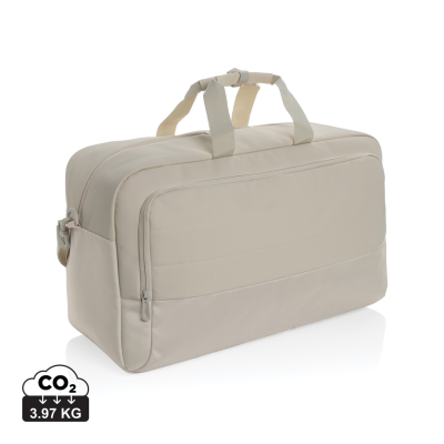 Picture of ARMOND AWARE™ RPET WEEKEND DUFFLE in Beige.
