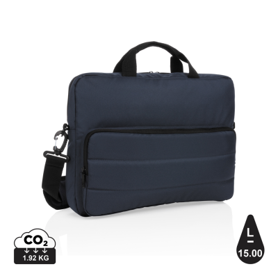 Picture of IMPACT AWARE™ RPET 15,6 INCH LAPTOP BAG in Navy Blue.