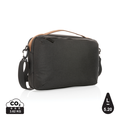 Picture of IMPACT AWARE™ 300D TWO TONE DELUXE 15,6 INCH LAPTOP BAG in Black.