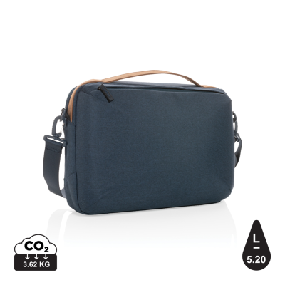 Picture of IMPACT AWARE™ 300D TWO TONE DELUXE 15,6 INCH LAPTOP BAG in Navy.