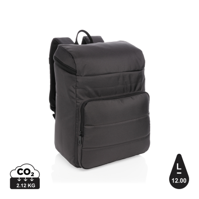 Picture of IMPACT AWARE™ RPET COOLER BACKPACK RUCKSACK in Black.