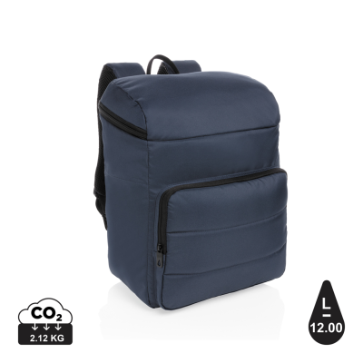 Picture of IMPACT AWARE™ RPET COOLER BACKPACK RUCKSACK in in Black & Navy.