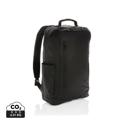 Picture of FASHION BLACK 15,6 INCH LAPTOP BACKPACK RUCKSACK PVC FREE in Black.