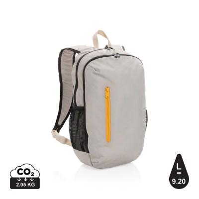 Picture of IMPACT AWARE™ 300D RPET CASUAL BACKPACK RUCKSACK in Brown, Orange.