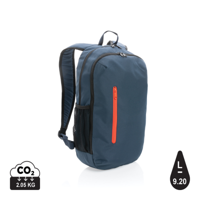 Picture of IMPACT AWARE™ 300D RPET CASUAL BACKPACK RUCKSACK in Navy.