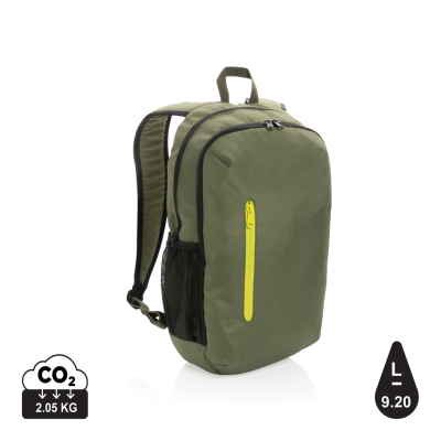 Picture of IMPACT AWARE™ 300D RPET CASUAL BACKPACK RUCKSACK in Green