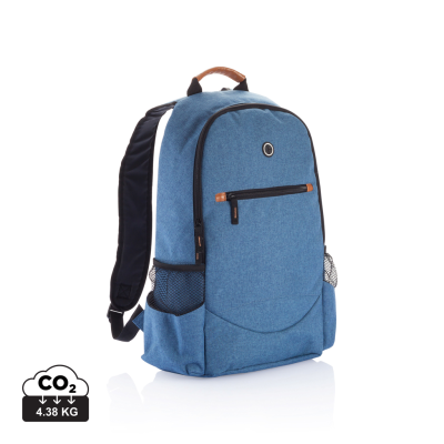 Picture of FASHION DUO TONE BACKPACK RUCKSACK PVC FREE in Blue