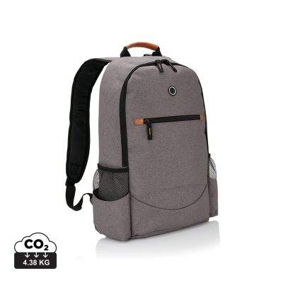 Picture of FASHION DUO TONE BACKPACK RUCKSACK PVC FREE in Grey.