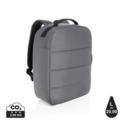 Picture of IMPACT AWARE™ RPET ANTI-THEFT 15,6 INCH LAPTOP BACKPACK RUCKSACK in Anthracite Grey.
