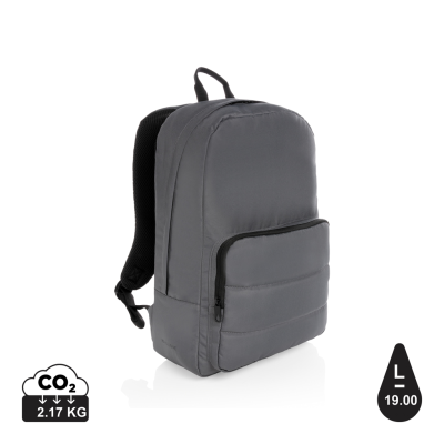 Picture of IMPACT AWARE™ RPET BASIC 15,6 INCH LAPTOP BACKPACK RUCKSACK in Anthracite Grey.