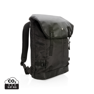 Picture of SWISS PEAK 17 INCH OUTDOOR LAPTOP BACKPACK RUCKSACK in Black.