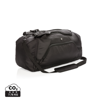 Picture of SWISS PEAK RFID SPORTS DUFFLE & BACKPACK RUCKSACK in Black